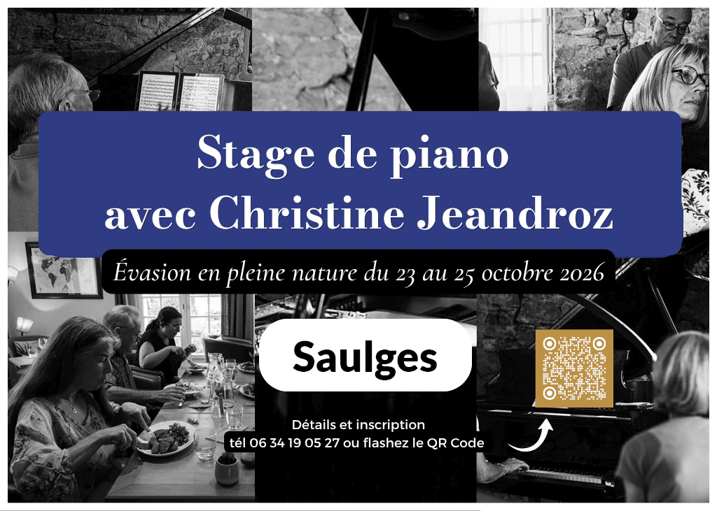 Evasion en pleine nature du 23 au 25 octobre Stage de piano adulte 2026